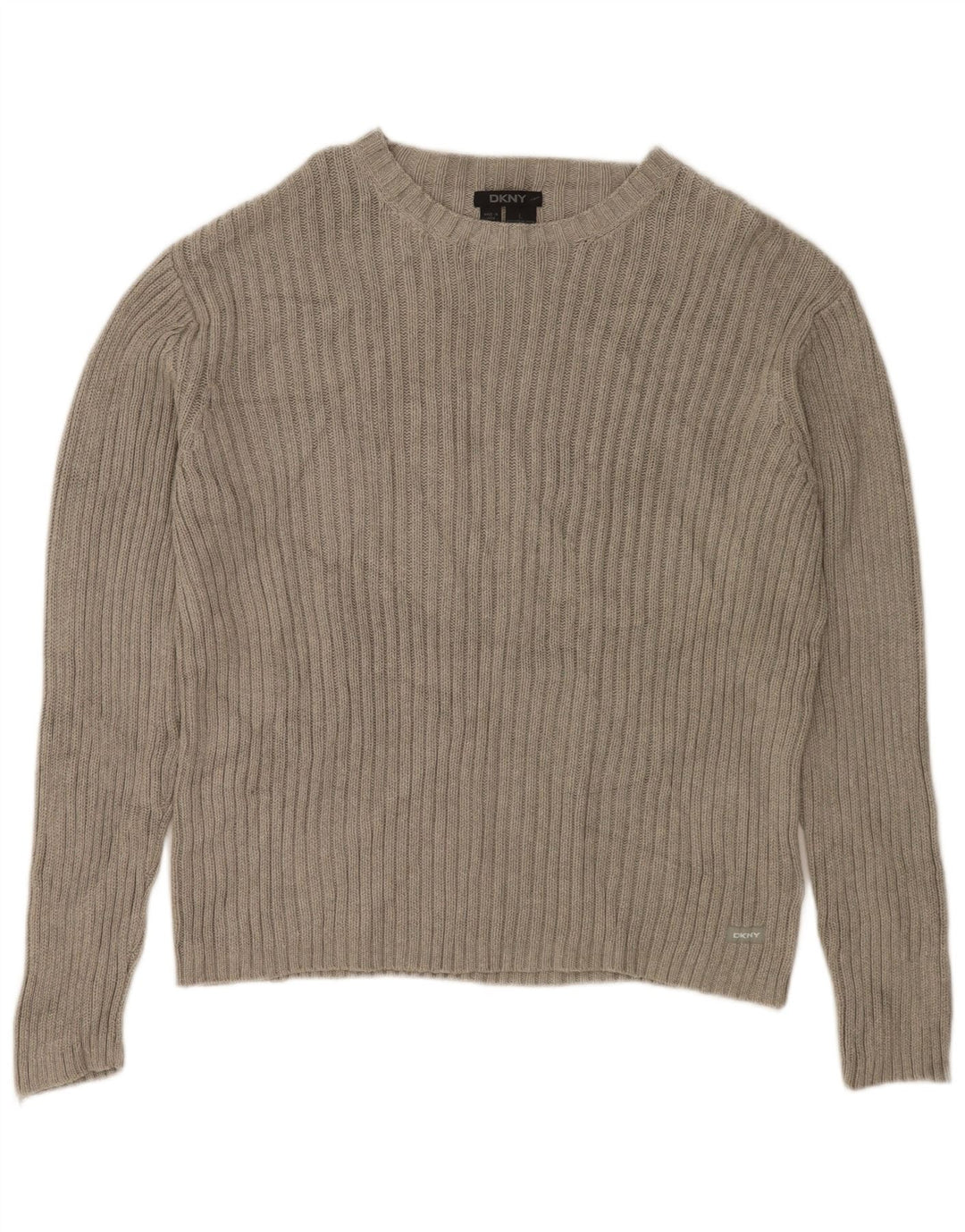 Женский джемпер с вырезом «лодочка» DKNY, Великобритания, 16, большой серый хлопок