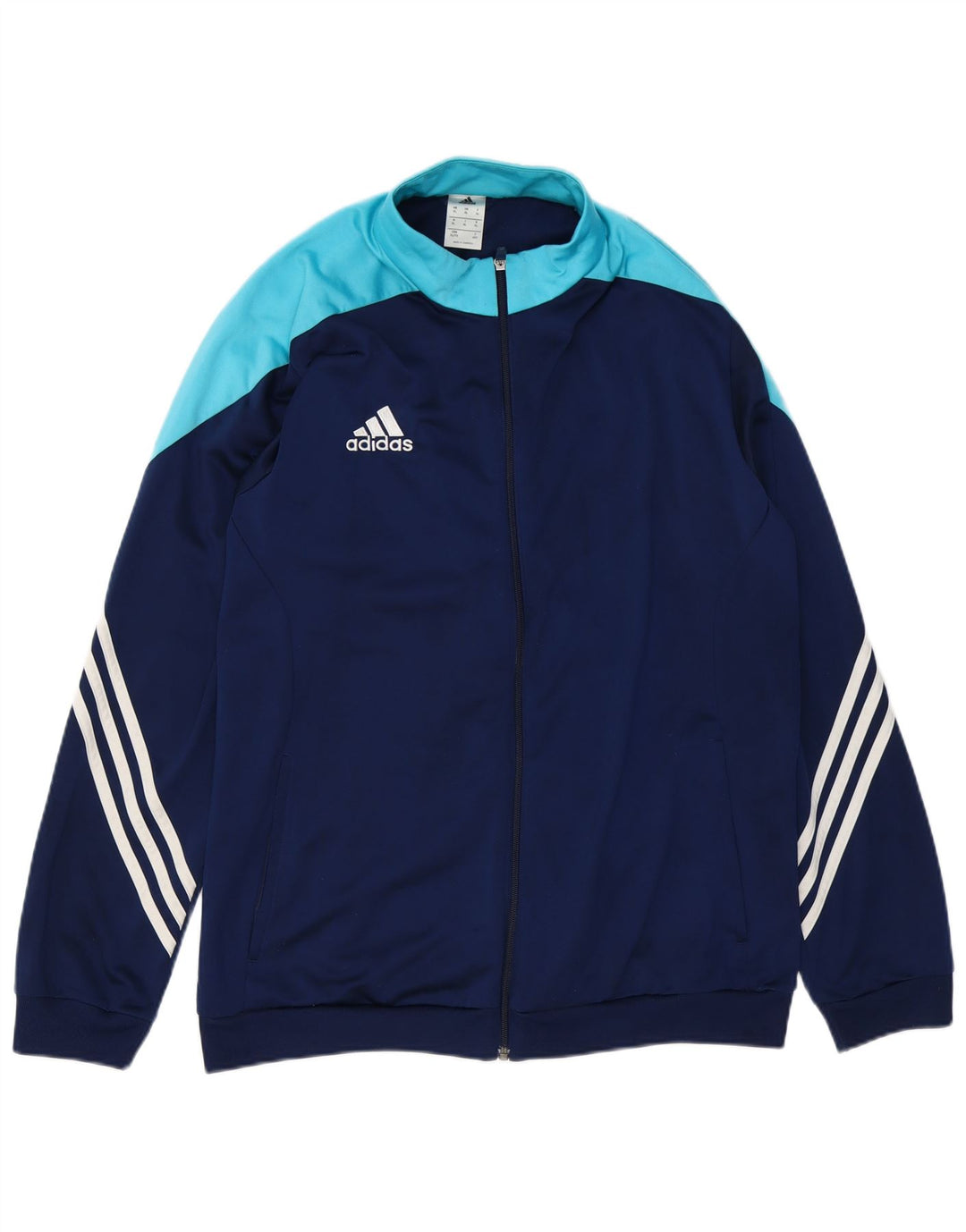 Мужской спортивный костюм ADIDAS, верхняя куртка XL, темно-синий, полиэстер с цветными блоками
