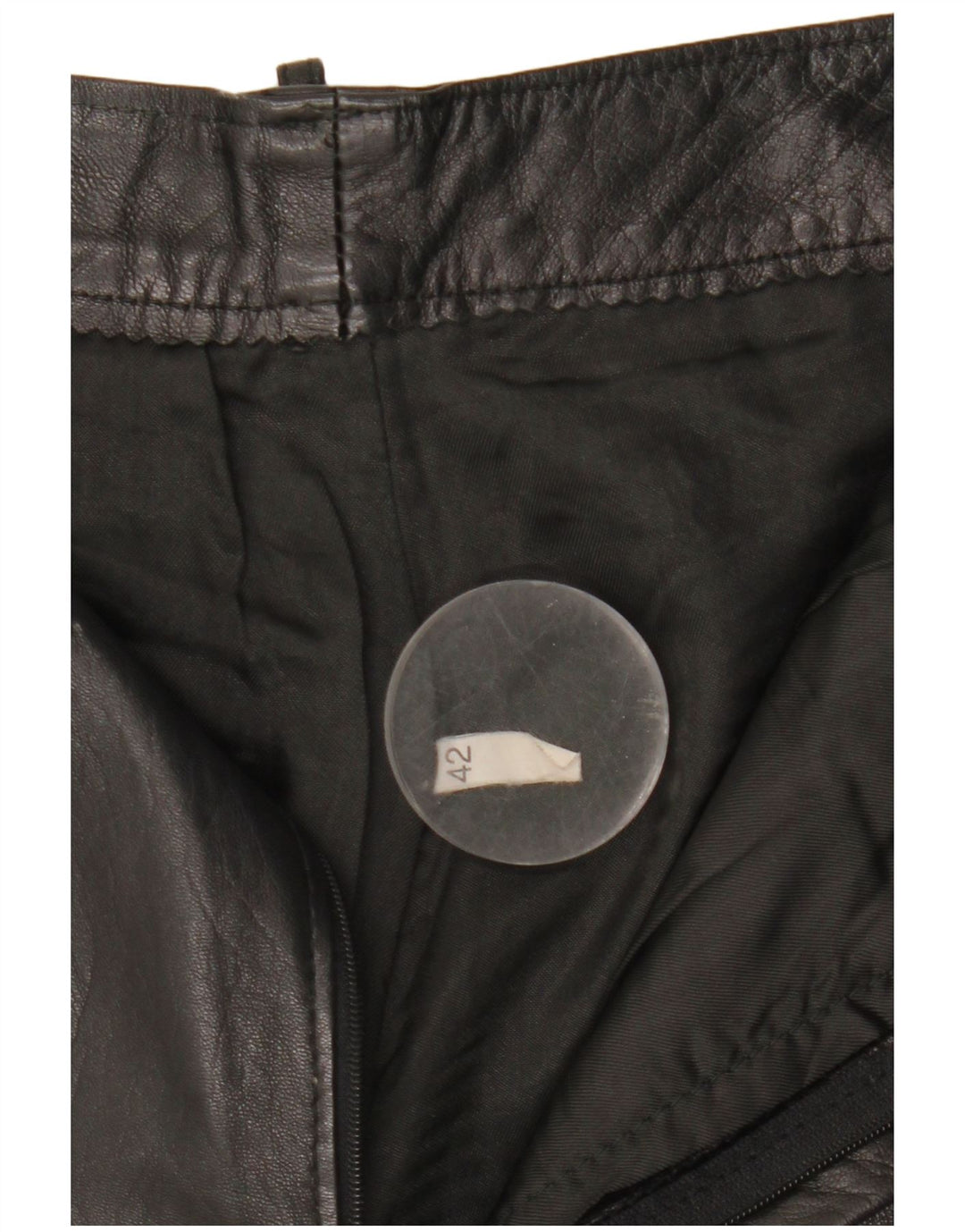 Винтажные женские прямые кожаные брюки IT 42 Medium W27 L25 Черные