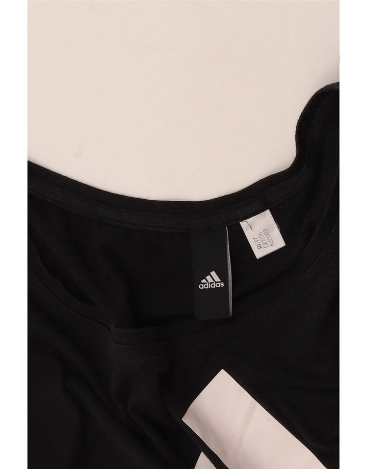 Женская футболка с рисунком Adidas Top UK 12, средний черный