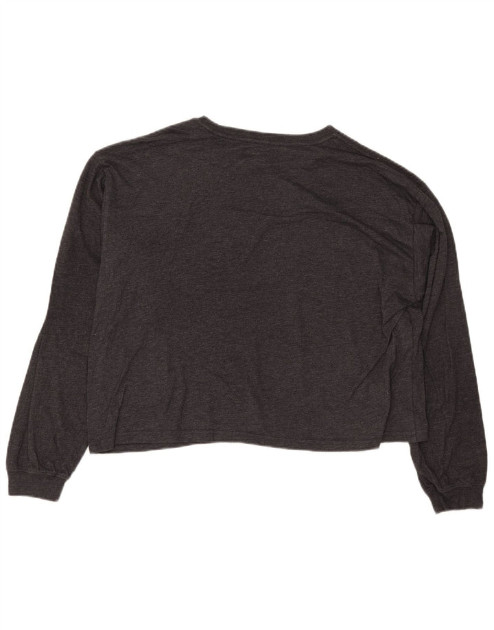 Женский укороченный топ с рисунком WRANGLER с длинным рукавом UK 10, маленький серый цветочный принт