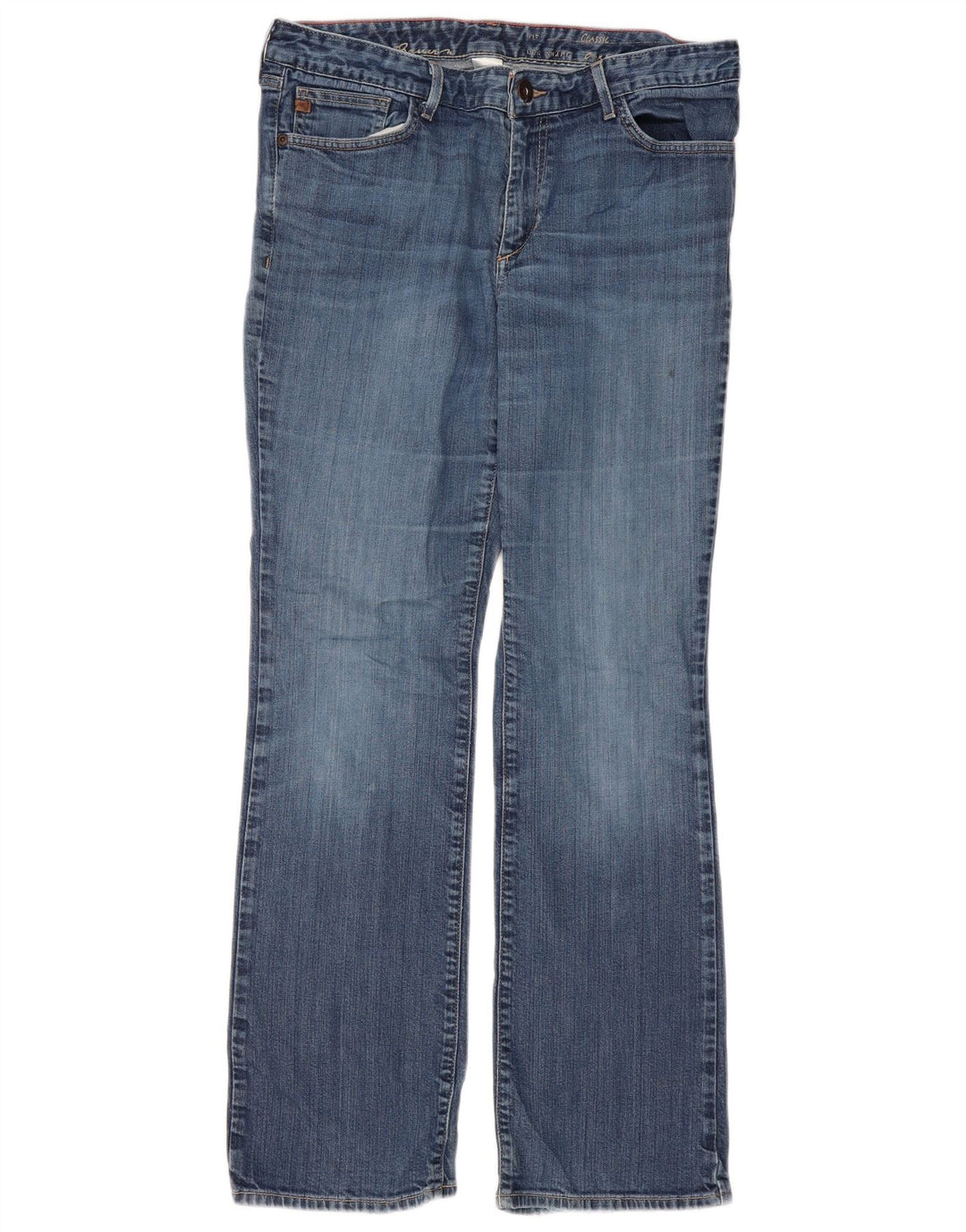 Женские классические джинсы Eddie Bauer Bootcut EU 12, большие W32 L31, синие, хлопок