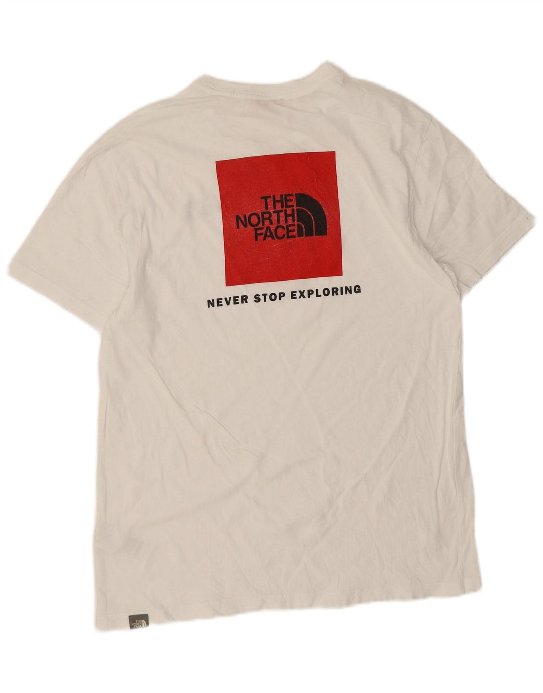 Мужская футболка с рисунком The North Face, хлопковый топ среднего размера, белый