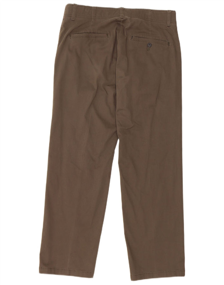LEE Mens Extreme Comfort Straight Chino Trousers W33 L30 Khaki Cotton