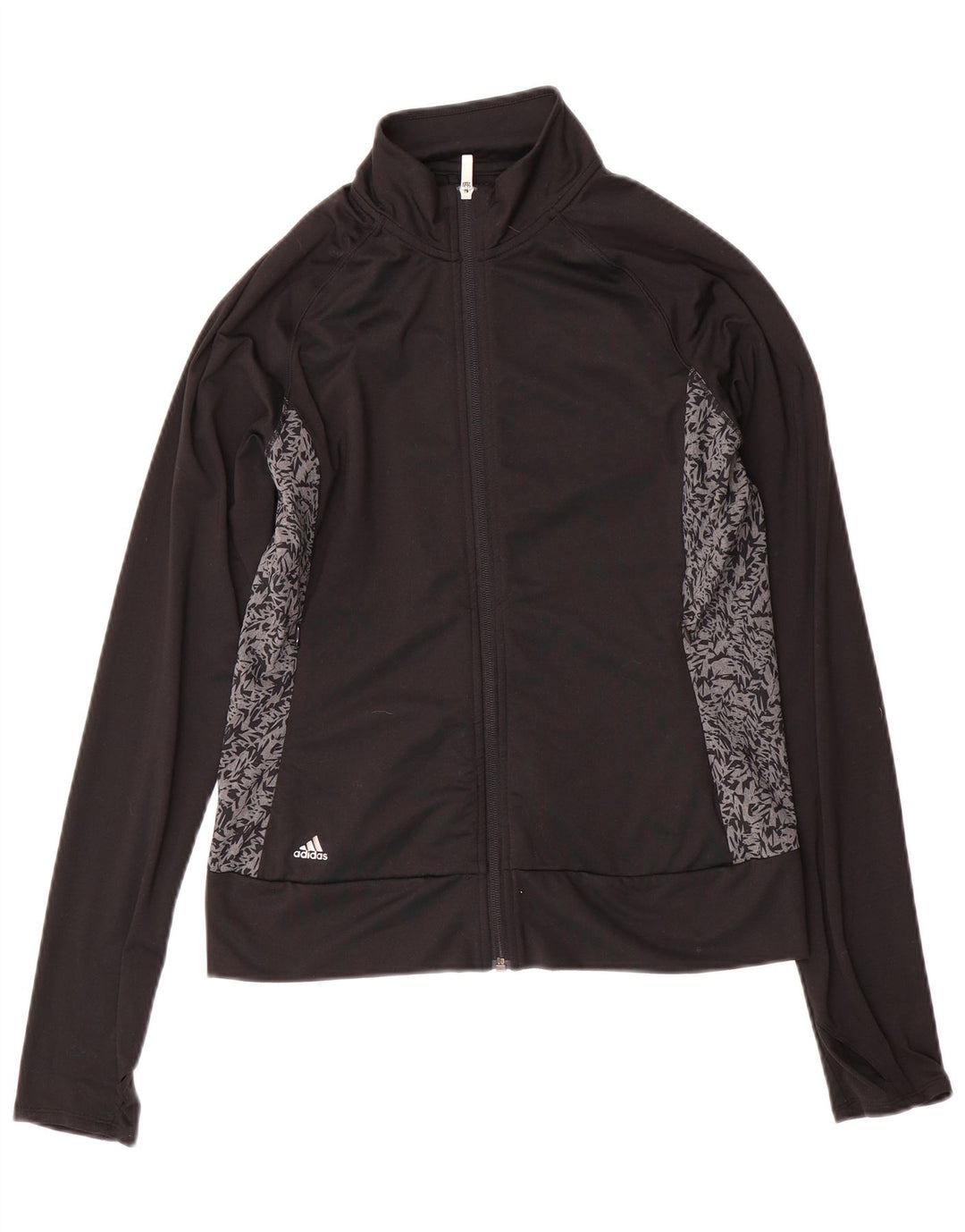 Женский спортивный костюм ADIDAS, верхняя куртка UK 10, маленький черный полиэстер с цветными блоками