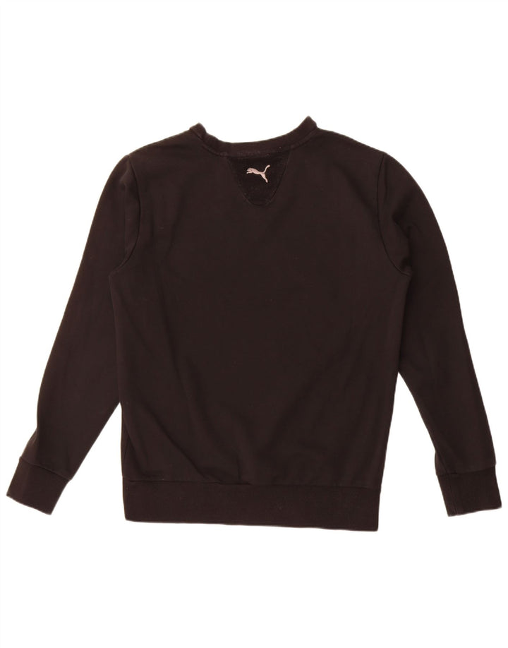 Мужской свитшот с рисунком Puma, хлопковый джемпер среднего размера, черный