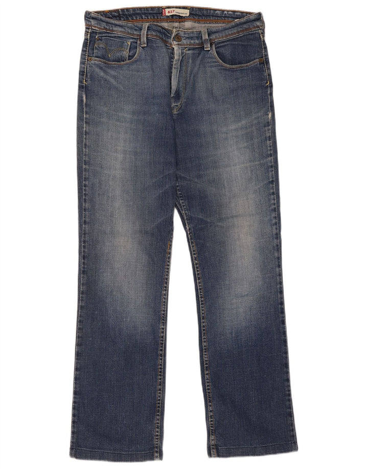 Женские прямые джинсы Levi's 627 W34 L30 синие, хлопок