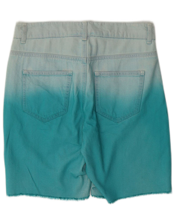 Topshop Женские джинсовые шорты W25 XS, хлопковые синие тай-дай