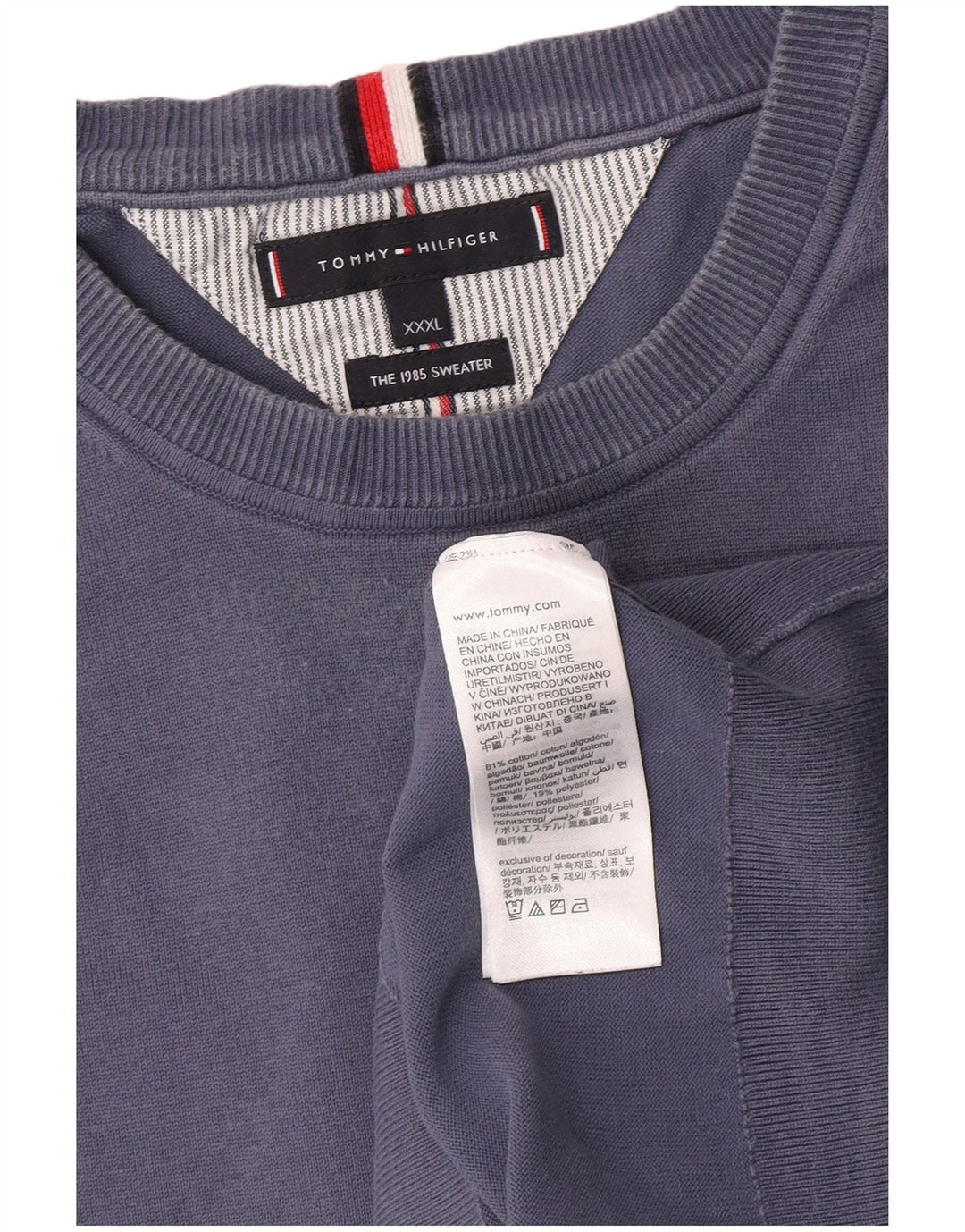 Мужской свитер Tommy Hilfiger 3XL, синий хлопок