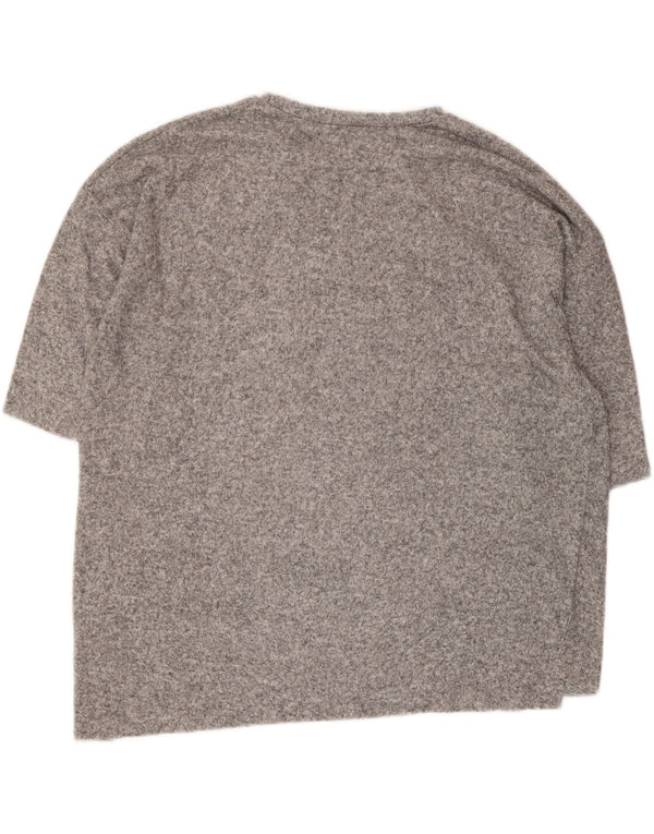 Женская футболка оверсайз Zara Top UK 10, маленькая серая в крапинку