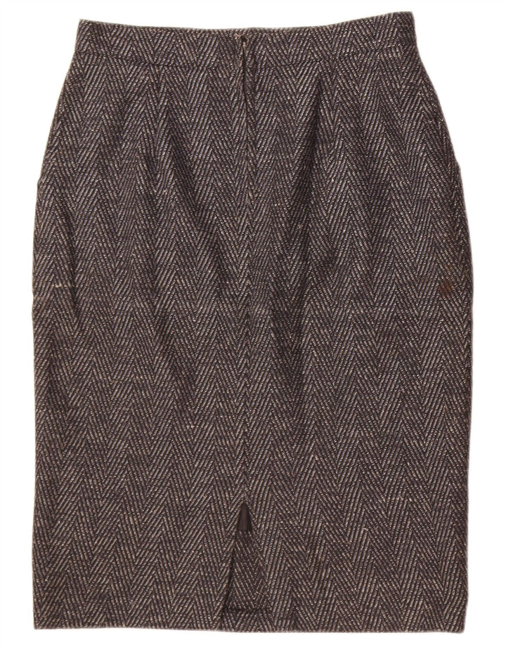 Винтажная женская юбка-карандаш W30, средний серый шеврон