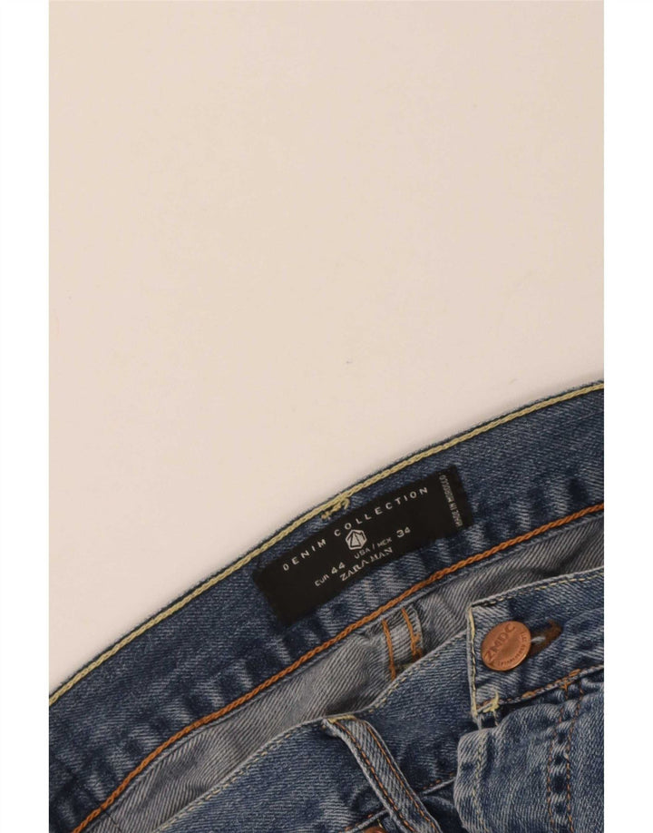 Мужские прямые джинсы Zara EU 44, большие W34 L29, синие