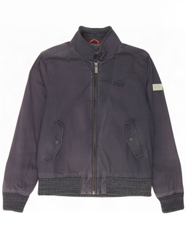 Женский бомбер Superdry из шерпы UK 18 XL Темно-синий хлопок