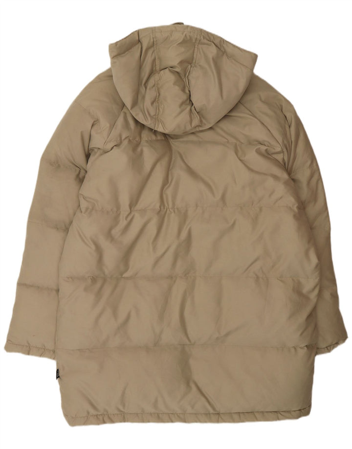 Мужское стеганое пальто с капюшоном Sergio Tacchini UK 40, большой бежевый полиэстер