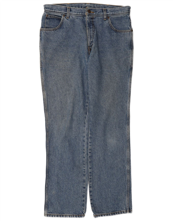 Мужские прямые джинсы Wrangler стандартного кроя W34 L32, синие, хлопок