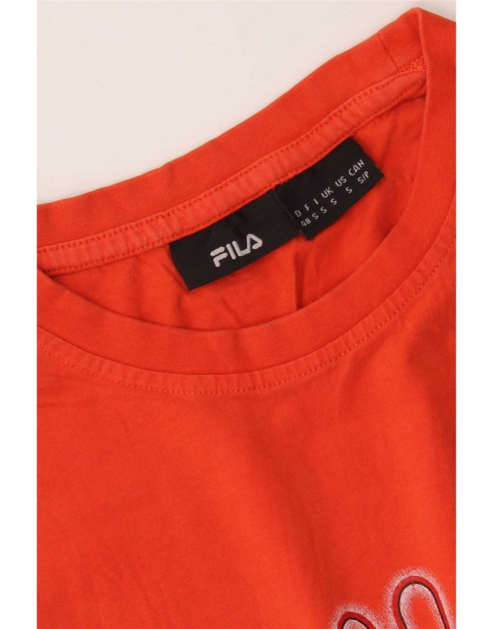 Мужская футболка с рисунком Fila, маленький оранжевый