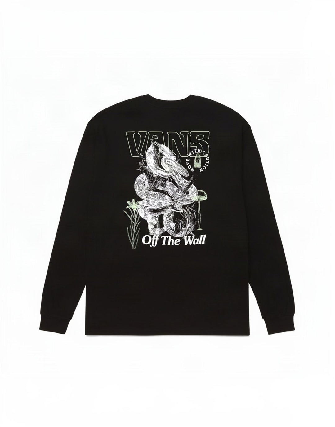 Мужской топ Vans Classic Fit с рисунком и длинным рукавом, черный хлопок, 2XL