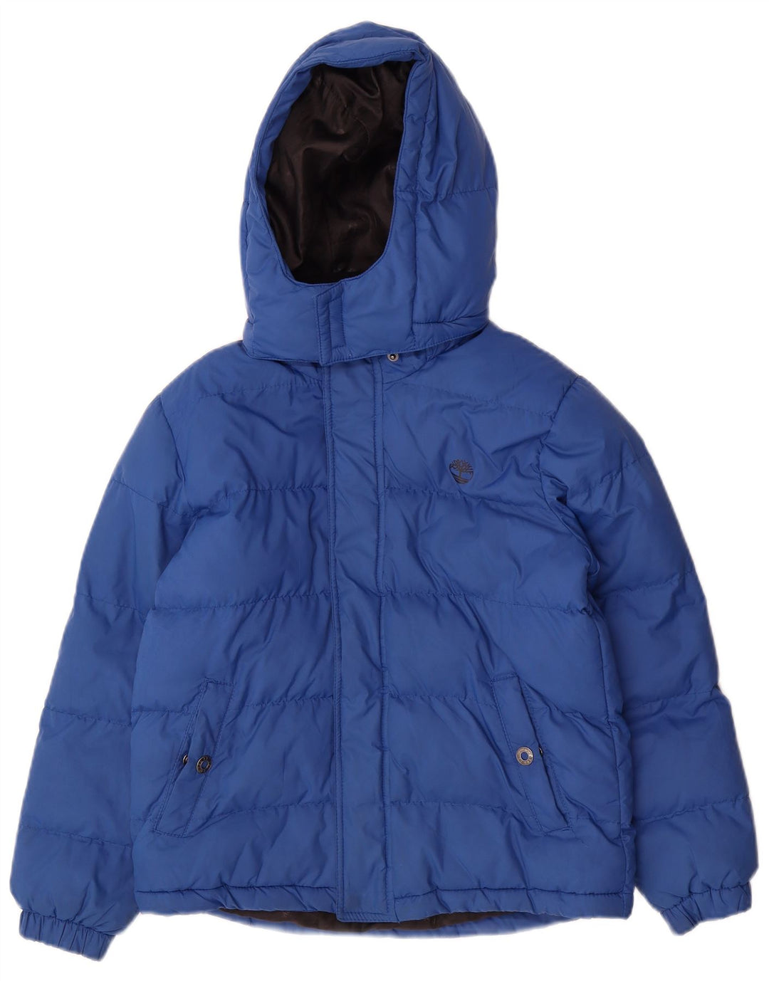 Утепленная куртка Timberland для мальчиков с капюшоном 9-10 лет, синяя, полиэстер
