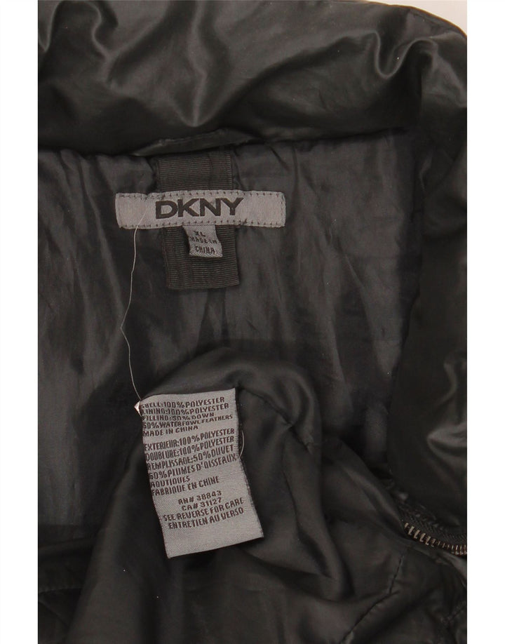 Мужская стеганая куртка Dkny UK 42 XL, черный полиэстер