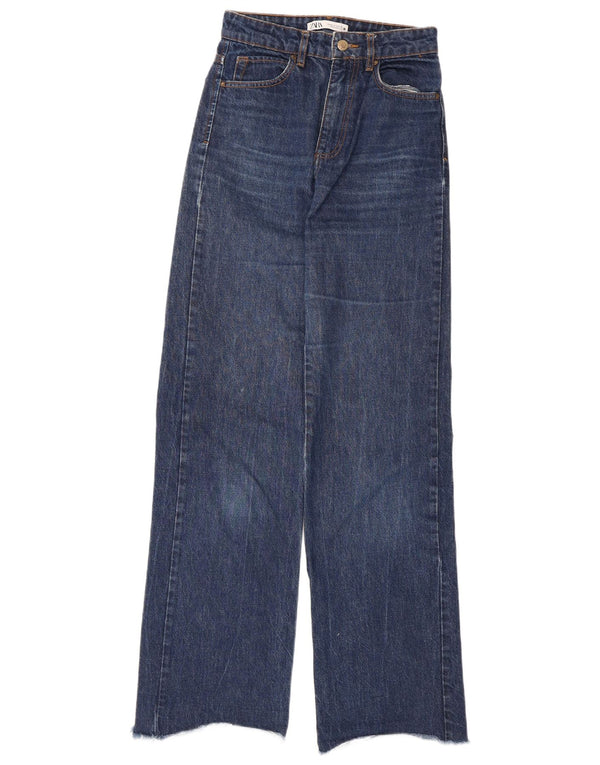 Женские широкие джинсы Zara EU 36 XS W26 L32, синий хлопок