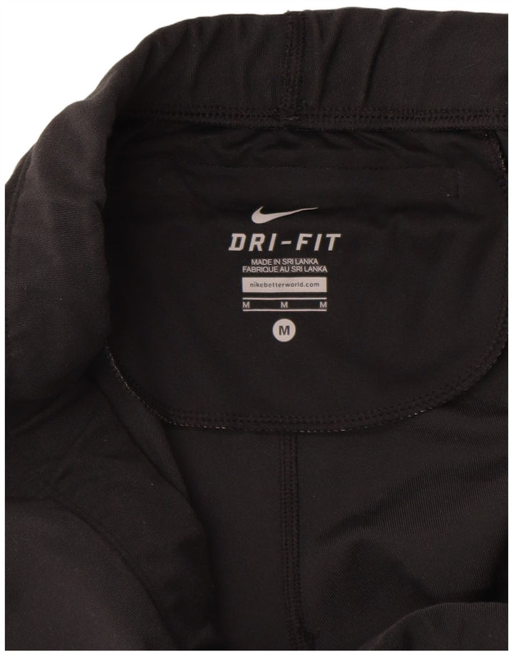 Женские леггинсы с рисунком NIKE Dri Fit UK 12, средние, черные