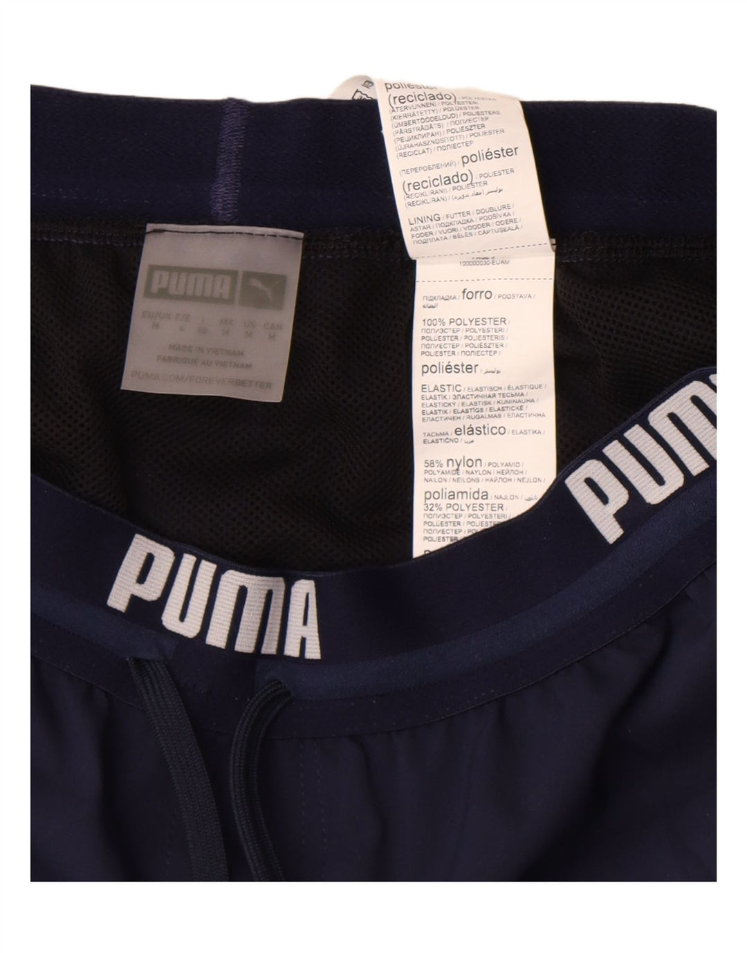 Мужские спортивные шорты Puma с рисунком, средний темно-синий, полиэстер