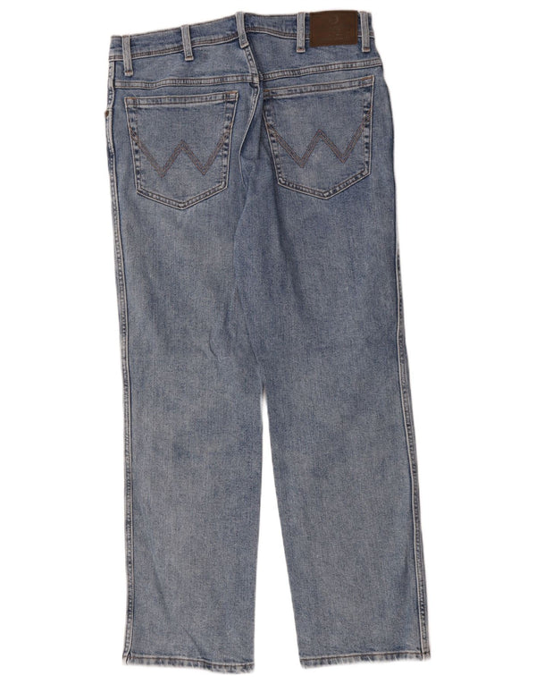 Мужские обычные прямые джинсы Wrangler W33 L30, синий хлопок