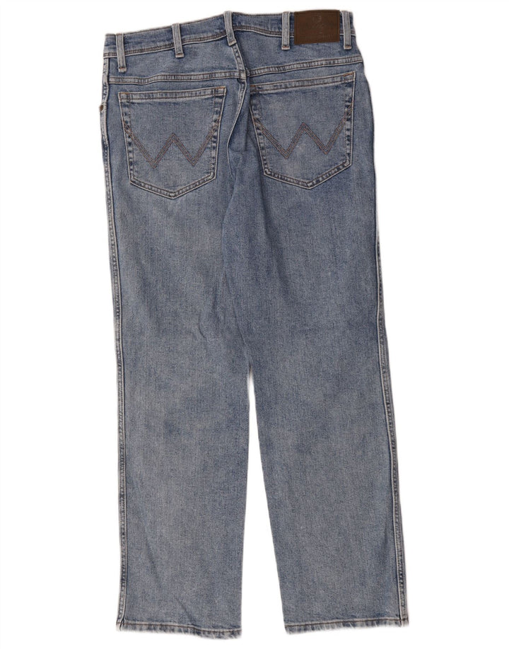 Мужские обычные прямые джинсы Wrangler W33 L30, синий хлопок