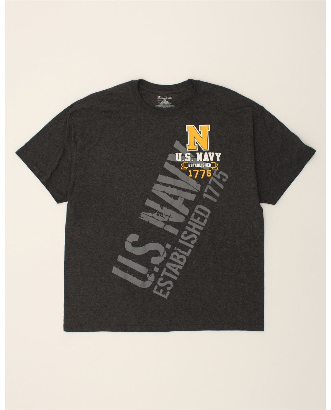 CHAMPION Mens Graphic T-Shirt Top XL Grey Cotton Vintage Champion and Second-Hand Champion from Messina Hembry 