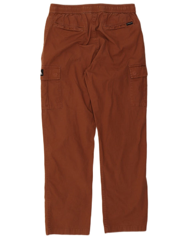Прямые брюки карго Quiksilver для мальчиков 13–14 лет, большие W28 L26, коричневые