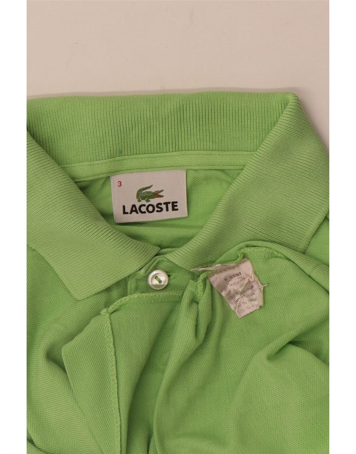 Мужская рубашка-поло Lacoste, размер 3, маленькая, зеленая, хлопок