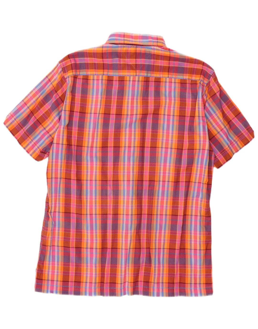 Мужская рубашка с коротким рукавом Tommy Hilfiger, средний красный хлопок в клетку