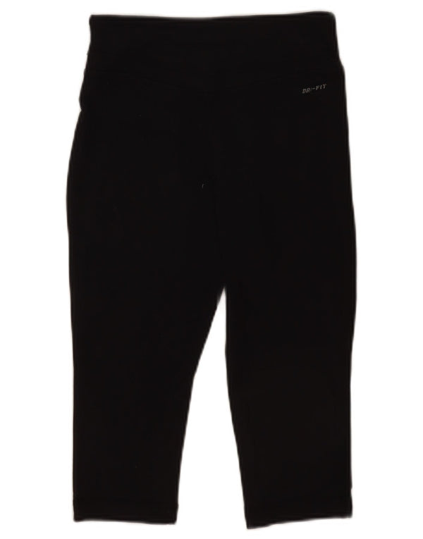 Женские леггинсы-капри Nike Dri Fit UK 4 XS, черный нейлон