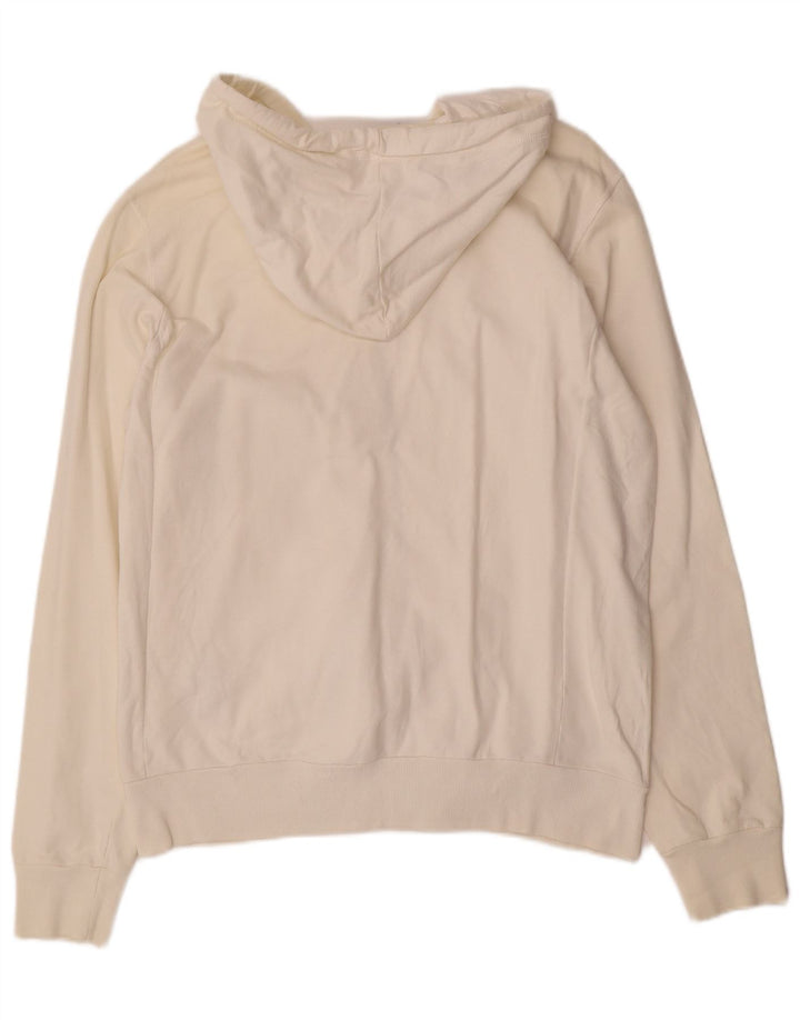 Мужской свитер с капюшоном на молнии Wrangler среднего размера из белого хлопка