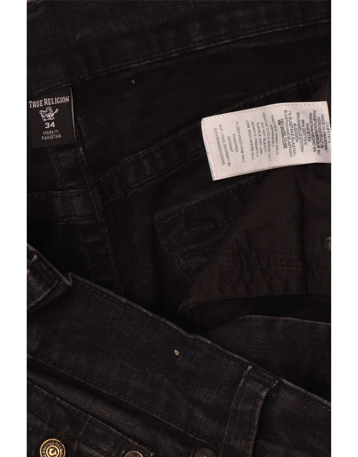 Мужские узкие джинсы True Religion W34 L31, черный хлопок