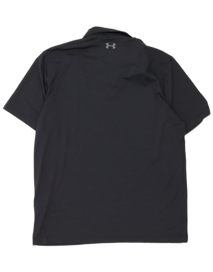 Мужская рубашка поло Under Armour Heat Gear, большой черный полиэстер