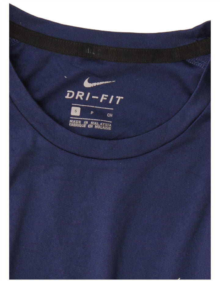Мужская футболка NIKE Dri Fit, маленькая, темно-синяя