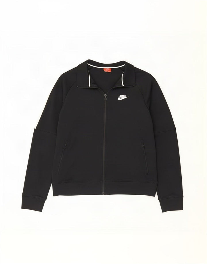 Мужская спортивная куртка Nike, большая черная полиэстер с цветными блоками