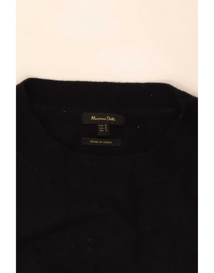 Женский джемпер с круглым вырезом Massimo Dutti UK 14, средний черный