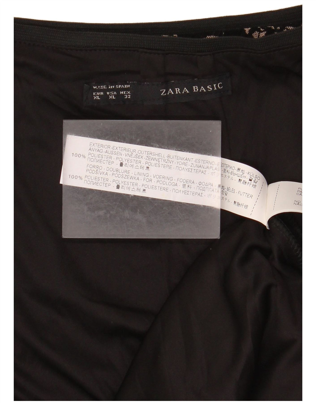 Женская юбка-миди Zara XS W30, черный полиэстер с цветочным принтом