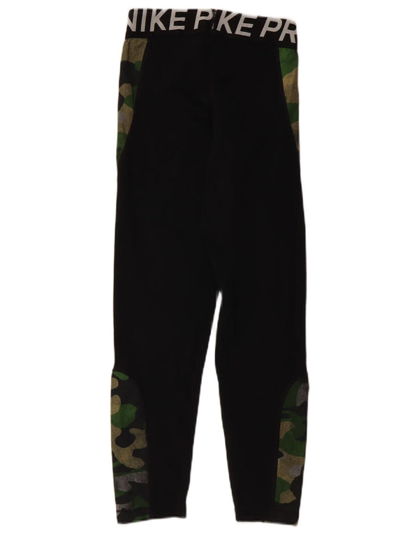 Женские леггинсы с рисунком Nike UK 4 XS, черный камуфляжный полиэстер