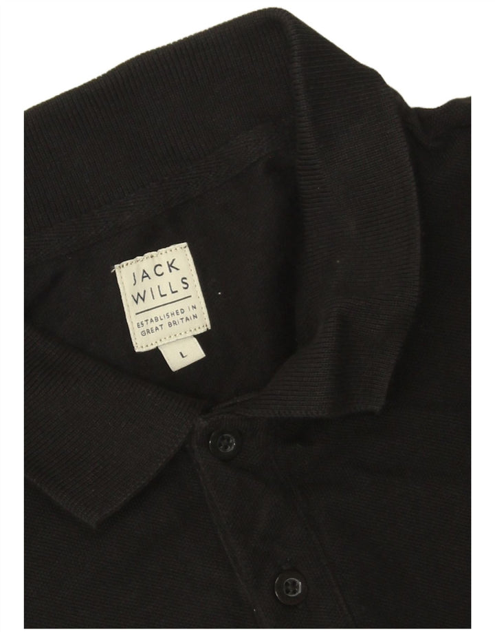 Мужская рубашка поло Jack Wills, большой черный хлопок