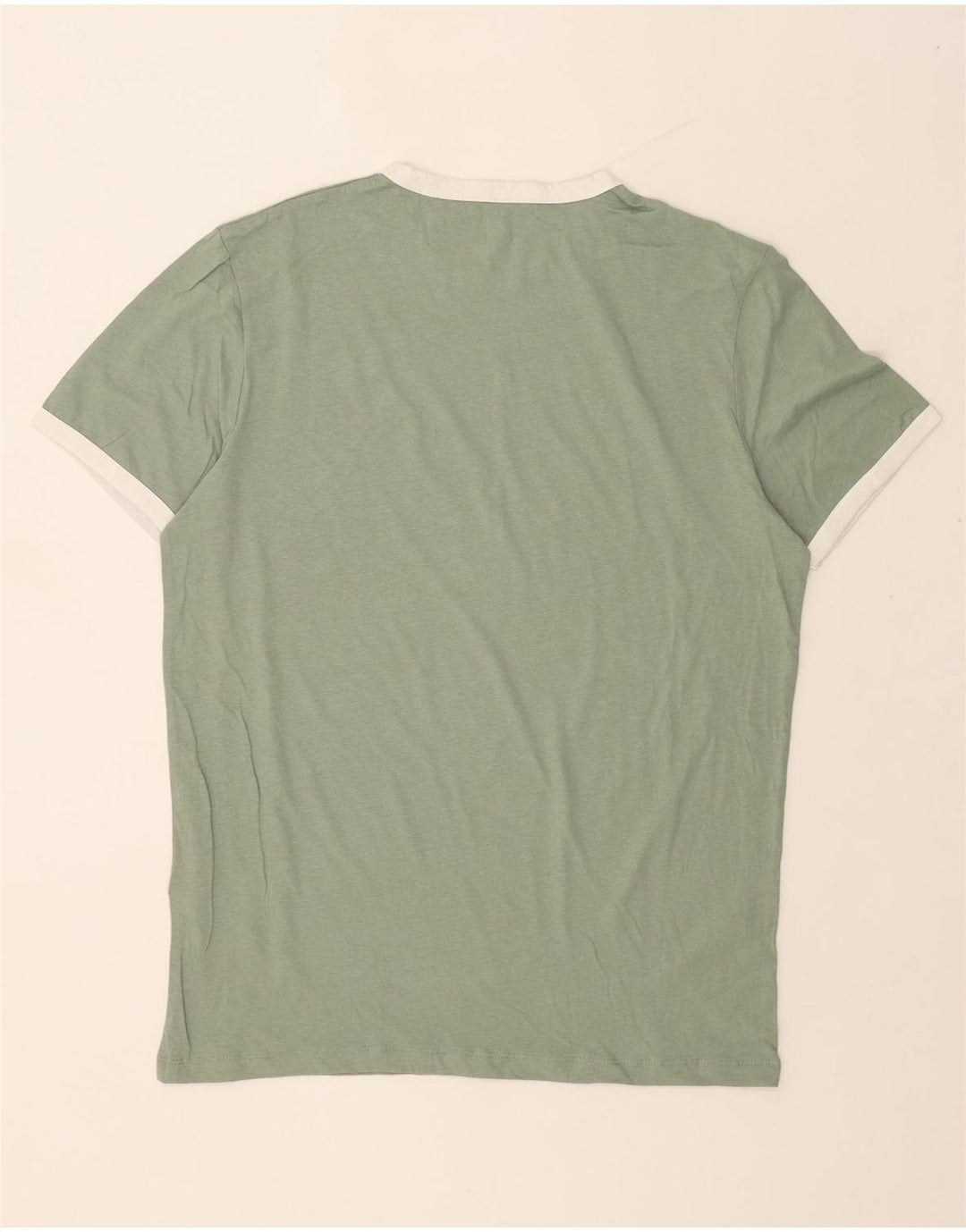 JACK & JONES Mens T-Shirt Top Medium Green Cotton Vintage Jack & Jones and Second-Hand Jack & Jones from Messina Hembry 