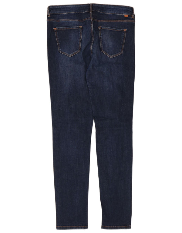 Женские потертые джинсы скинни Massimo Dutti EU 42, большие W32 L30, темно-синие