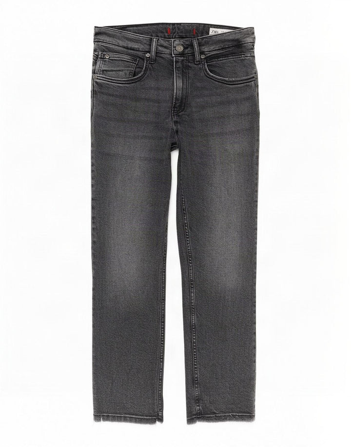 Женские прямые джинсы Zara EU 38, маленькие W28 L26, серые