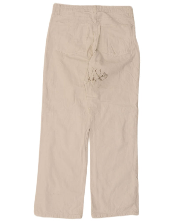 Женские свободные джинсы с высокой талией Zara EU 44 XL W34 L32, белые