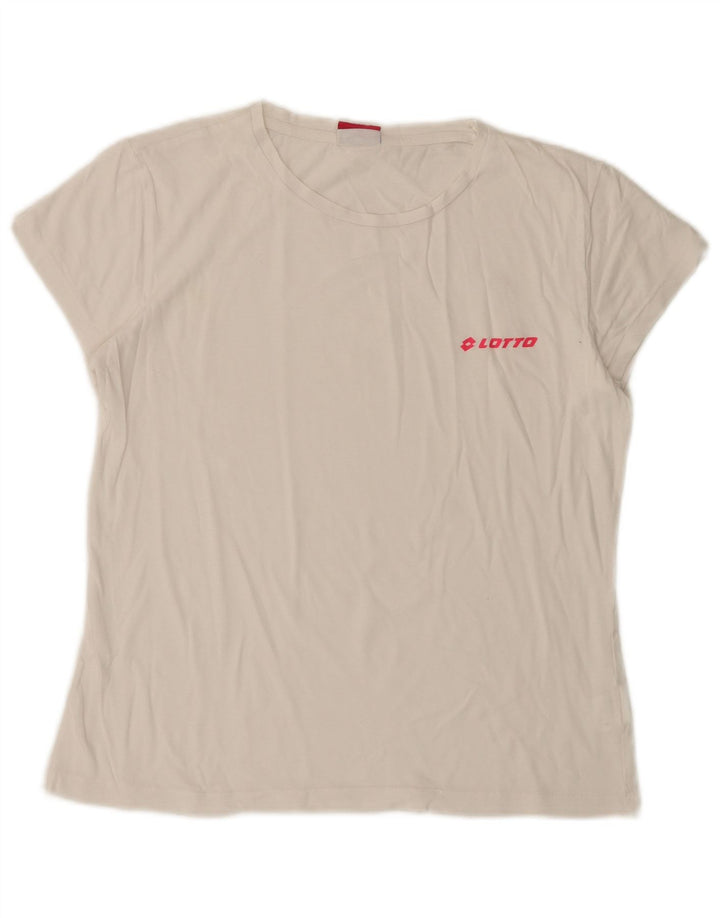 Женская футболка LOTTO Top UK 10, маленькая, белый хлопок