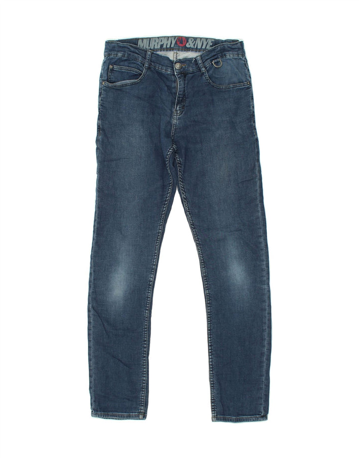 MURPHY & NYE Girls Skinny Jeans 13-14 Years W30 L28  Navy Blue Cotton | Vintage Murphy & Nye | Thrift | Second-Hand Murphy & Nye | Used Clothing | Messina Hembry 