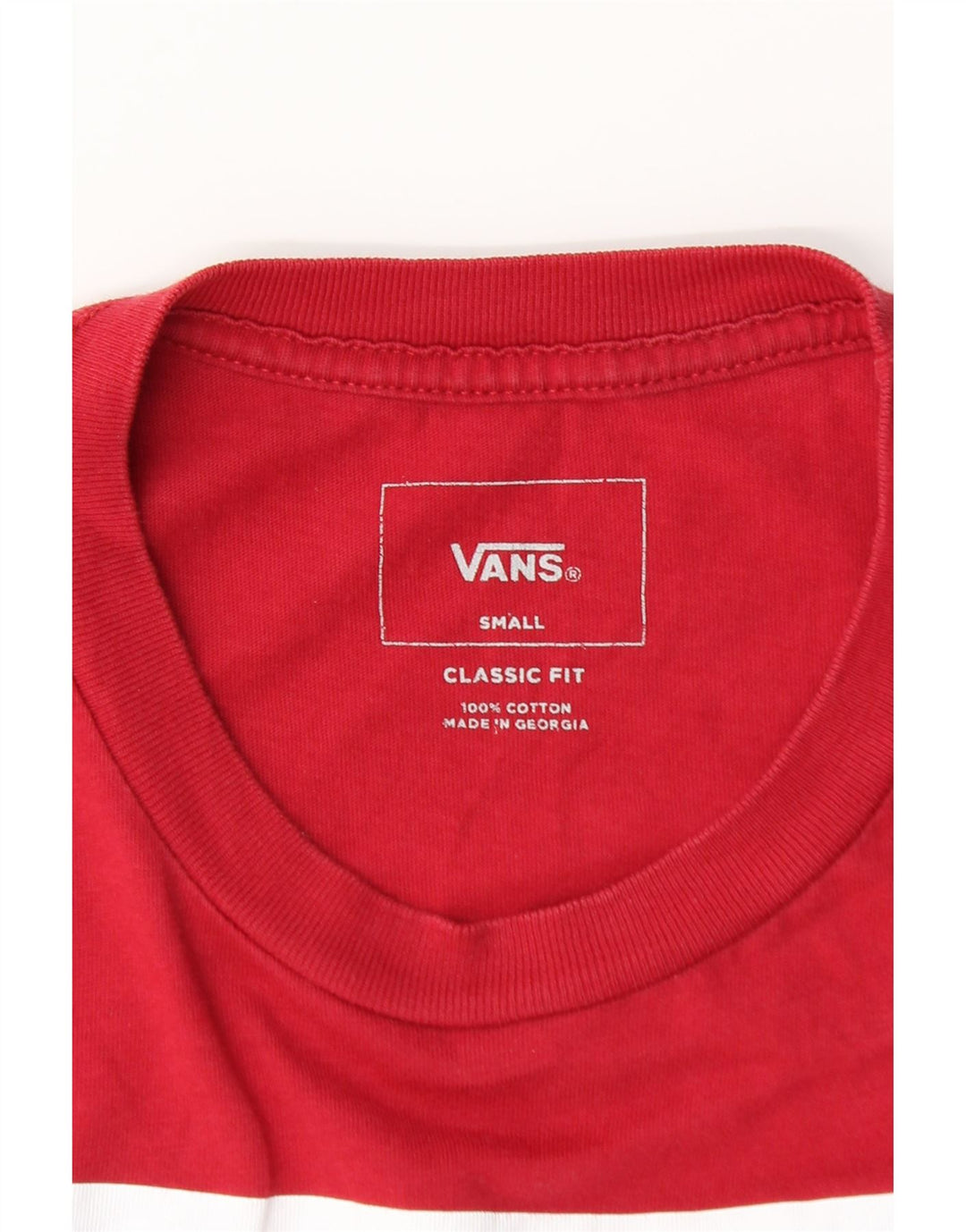 Мужской топ VANS классического кроя с графическим рисунком, длинный рукав, маленький красный, хлопок
