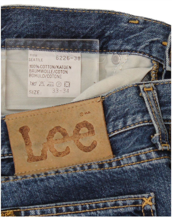 Мужские прямые джинсы Lee Seattle W33 L31, синий хлопок